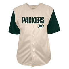 Jordan Love Green Bay Packers Big & Tall Baseball Button-Up Shirt - Cream discount