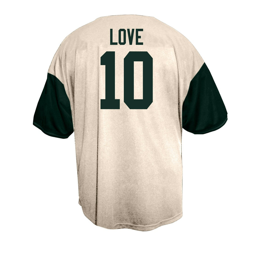 Jordan Love Green Bay Packers Big & Tall Baseball Button-Up Shirt - Cream discount