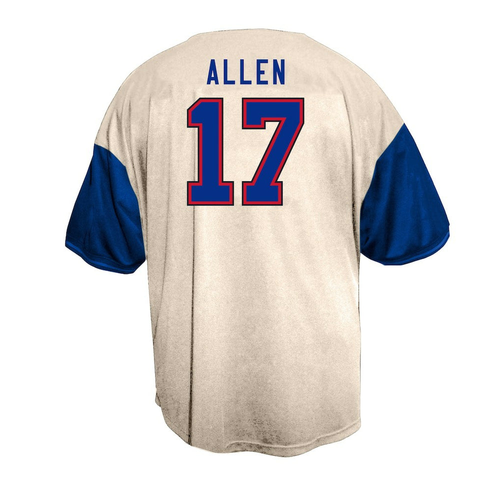 Josh Allen Buffalo Bills Big & Tall Baseball Button-Up Shirt - Cream online