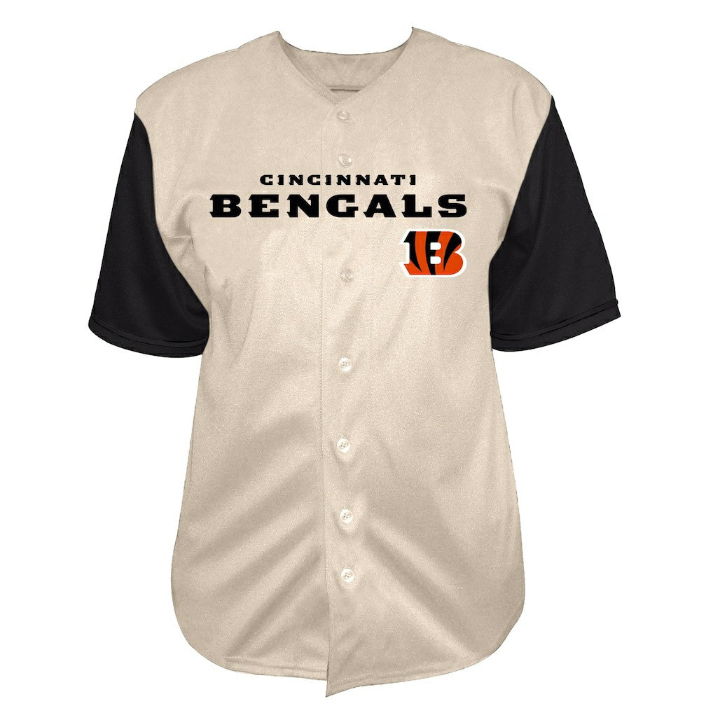 Joe Burrow Cincinnati Bengals Big & Tall Baseball Button-Up Shirt - Cream sale