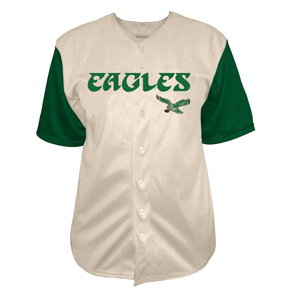 Saquon Barkley Philadelphia Eagles Big & Tall Baseball Button-Up Shirt - Cream cheap