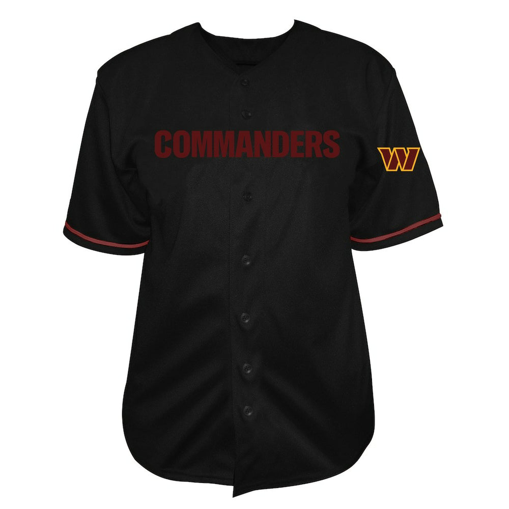 Jayden Daniels Washington Commanders Big & Tall Baseball Button-Up Shirt - Black for sale