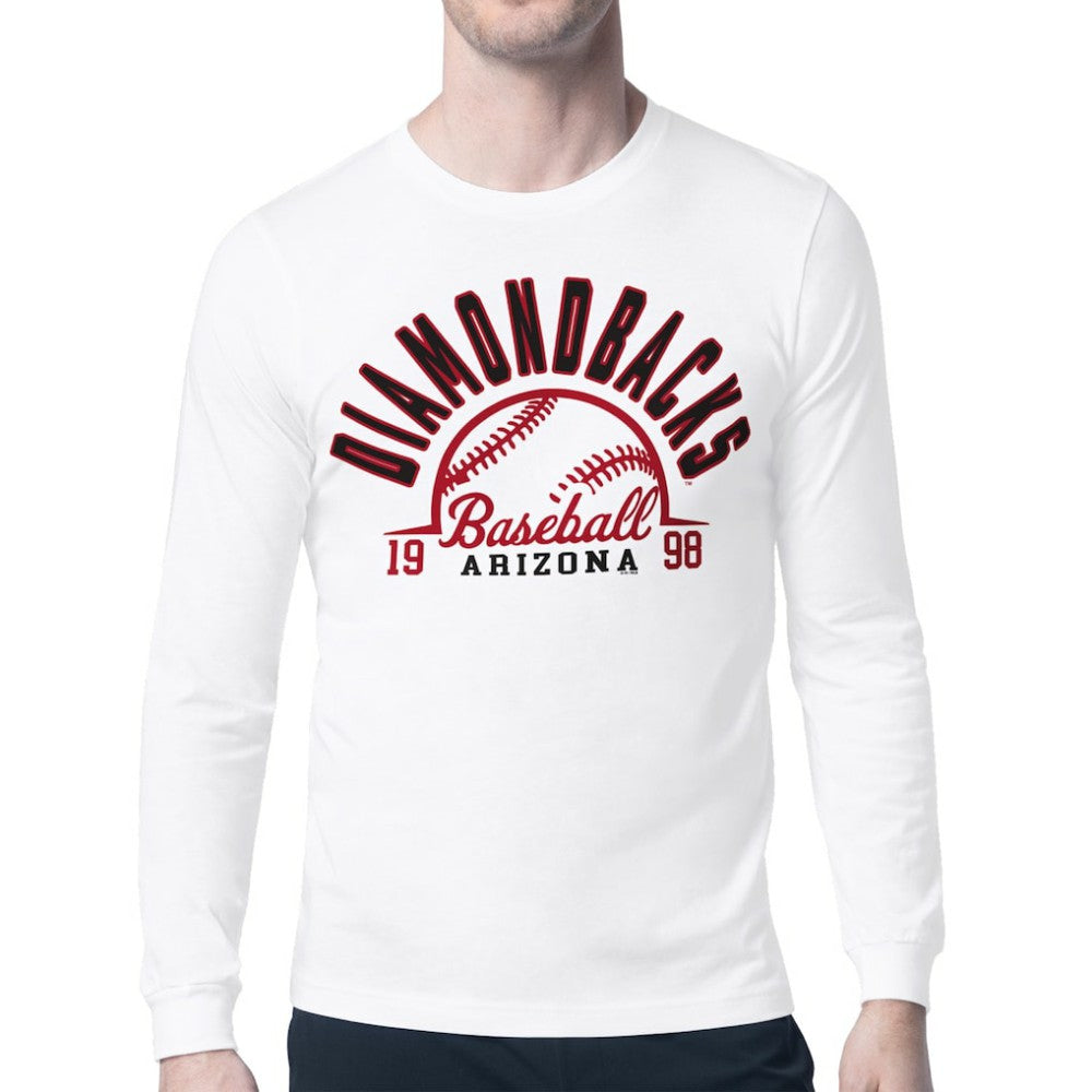 Arizona Diamondbacks Starter Half Ball Team Graphic Long Sleeve T-Shirt White