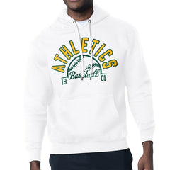 Athletics Starter Half Ball Team Graphic Pullover Hoodie White