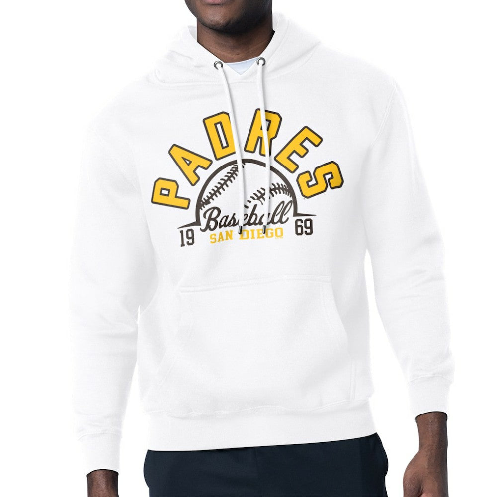 San Diego Padres Starter Half Ball Team Graphic Pullover Hoodie White