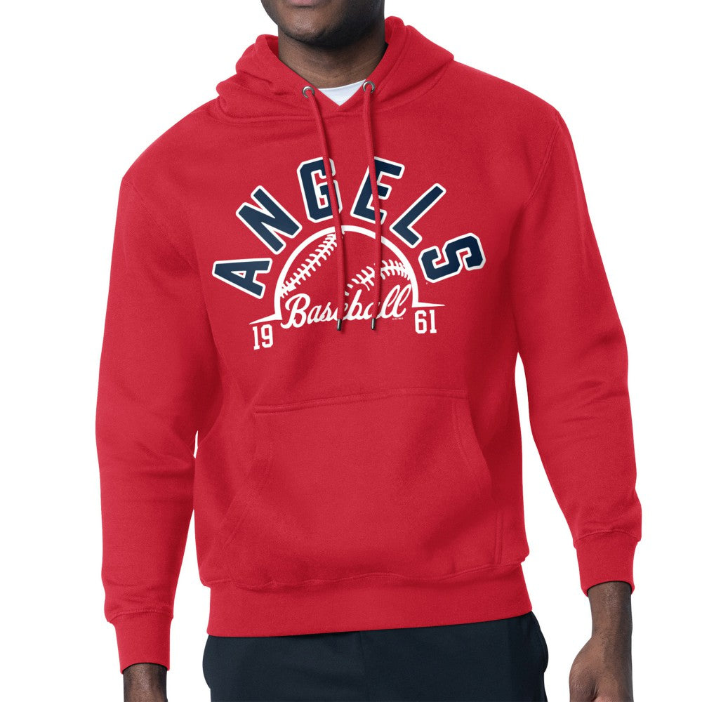 Los Angeles Angels Starter Half Ball Team Graphic Pullover Hoodie Red