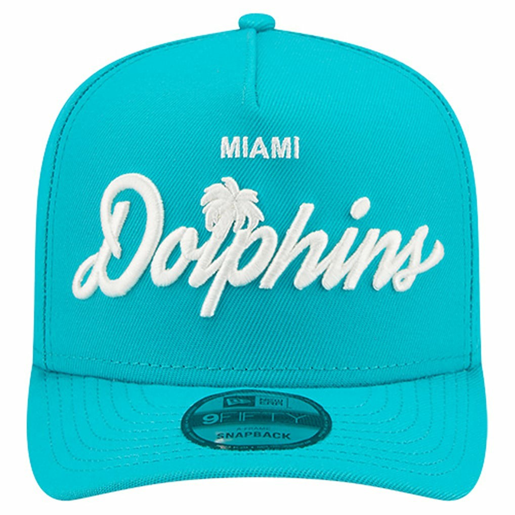 Miami Dolphins New Era Local Play A-Frame 9FIFTY Snapback Hat - Aqua sale