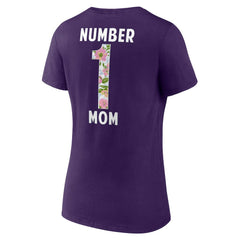 Baltimore Ravens Women's Number 1 Mom Floral V-Neck T-Shirt - Purple sale