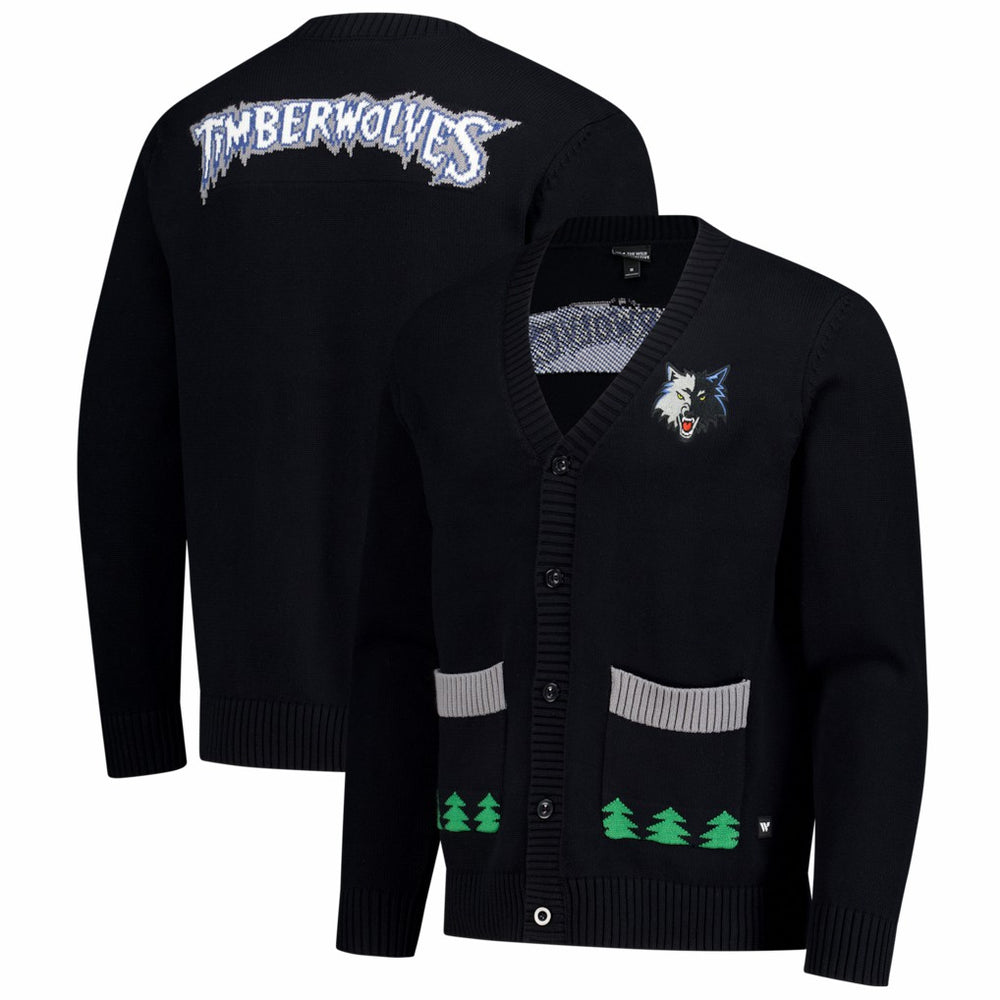 Minnesota Timberwolves The Wild Collective Unisex City Edition Full-Button Cardigan - Black cheap