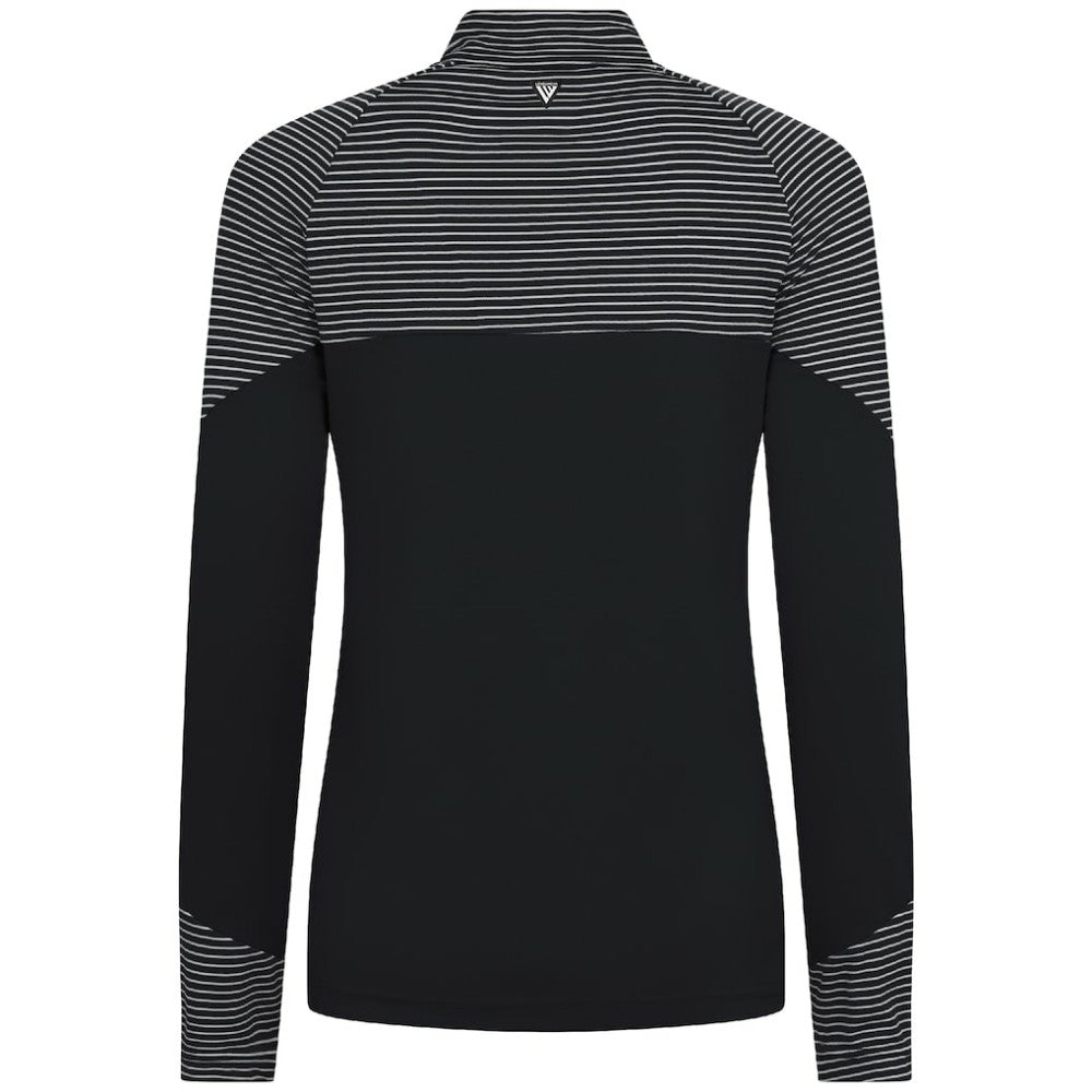 Colorado Rockies Levelwear Women's Classic Stripes Insignia 2.0 Raglan Quarter-Zip Top Black