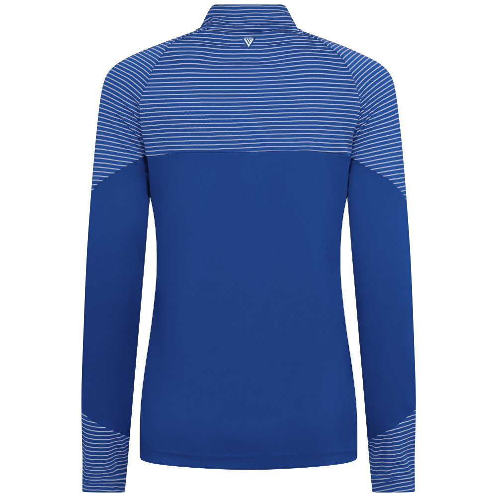 Kansas City Royals Levelwear Women's Classic Stripes Insignia 2.0 Raglan Quarter-Zip Top Royal
