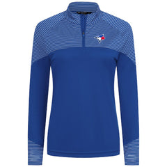 Toronto Blue Jays Levelwear Women's Classic Stripes Insignia 2.0 Raglan Quarter-Zip Top Royal