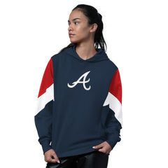Atlanta Braves Starter Women's Scrimmage Pullover Hoodie Navy