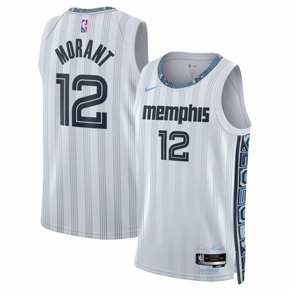 Ja Morant Memphis Grizzlies Unisex 2025/26 Swingman Jersey - White - City Edition on sale
