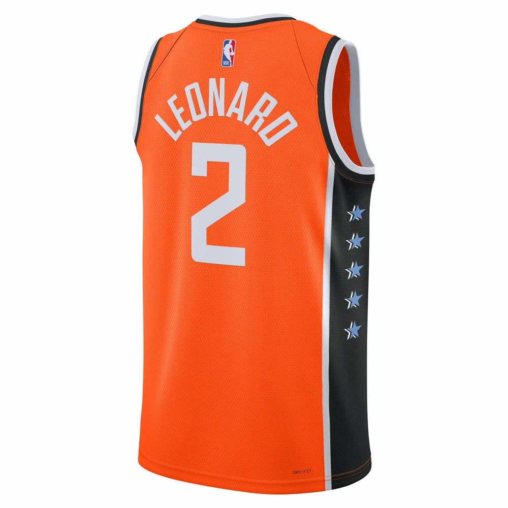 Kawhi Leonard LA Clippers Unisex 2025/26 Swingman Jersey - Orange - City Edition for sale