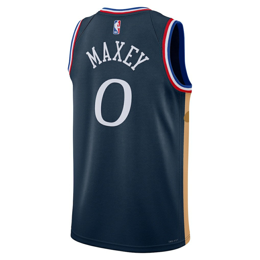 Tyrese Maxey Philadelphia 76ers Unisex 2025/26 Swingman Jersey - Navy - City Edition cheap
