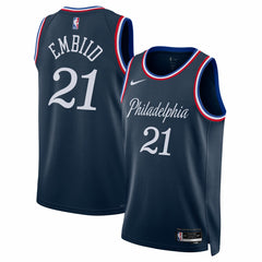 Joel Embiid Philadelphia 76ers Unisex 2025/26 Swingman Jersey - Navy - City Edition discount