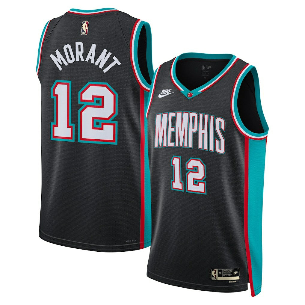 Ja Morant Memphis Grizzlies Unisex Swingman Jersey - Classic Edition - Black for sale