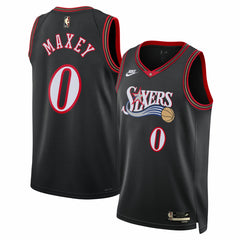 Tyrese Maxey Philadelphia 76ers Unisex Swingman Jersey - Classic Edition - Black for sale