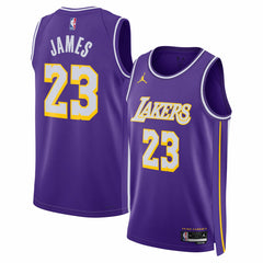 LeBron James Los Angeles Lakers Jordan Brand Unisex Swingman Jersey - Statement Edition - Purple outlet