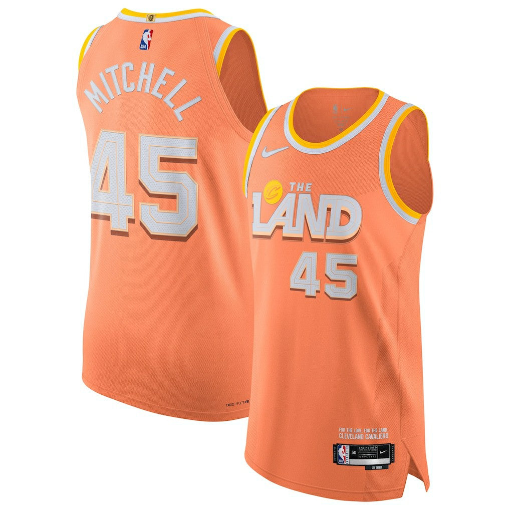 Donovan Mitchell Cleveland Cavaliers Unisex 2025/26 Authentic Jersey sale - City Editi- Orange cheap