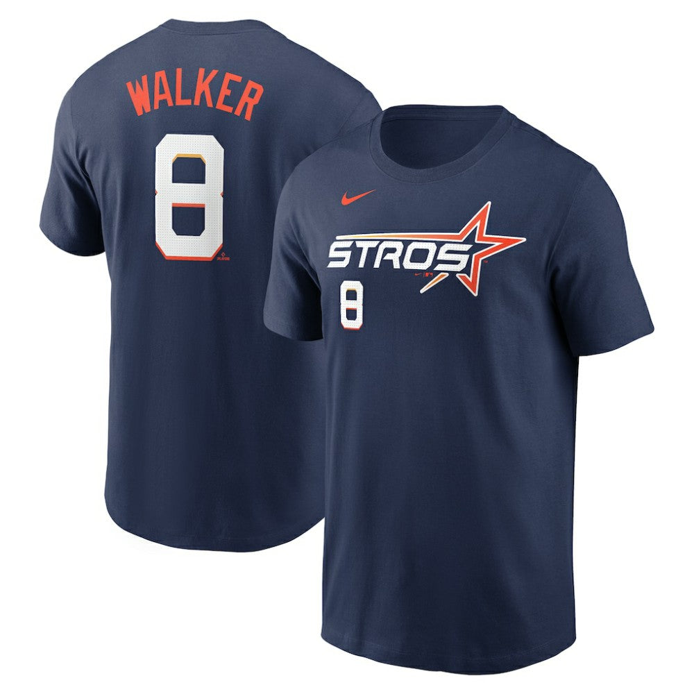 Christian Walker Houston Astros 2025 City Connect Fuse Name & Number T-Shirt Navy