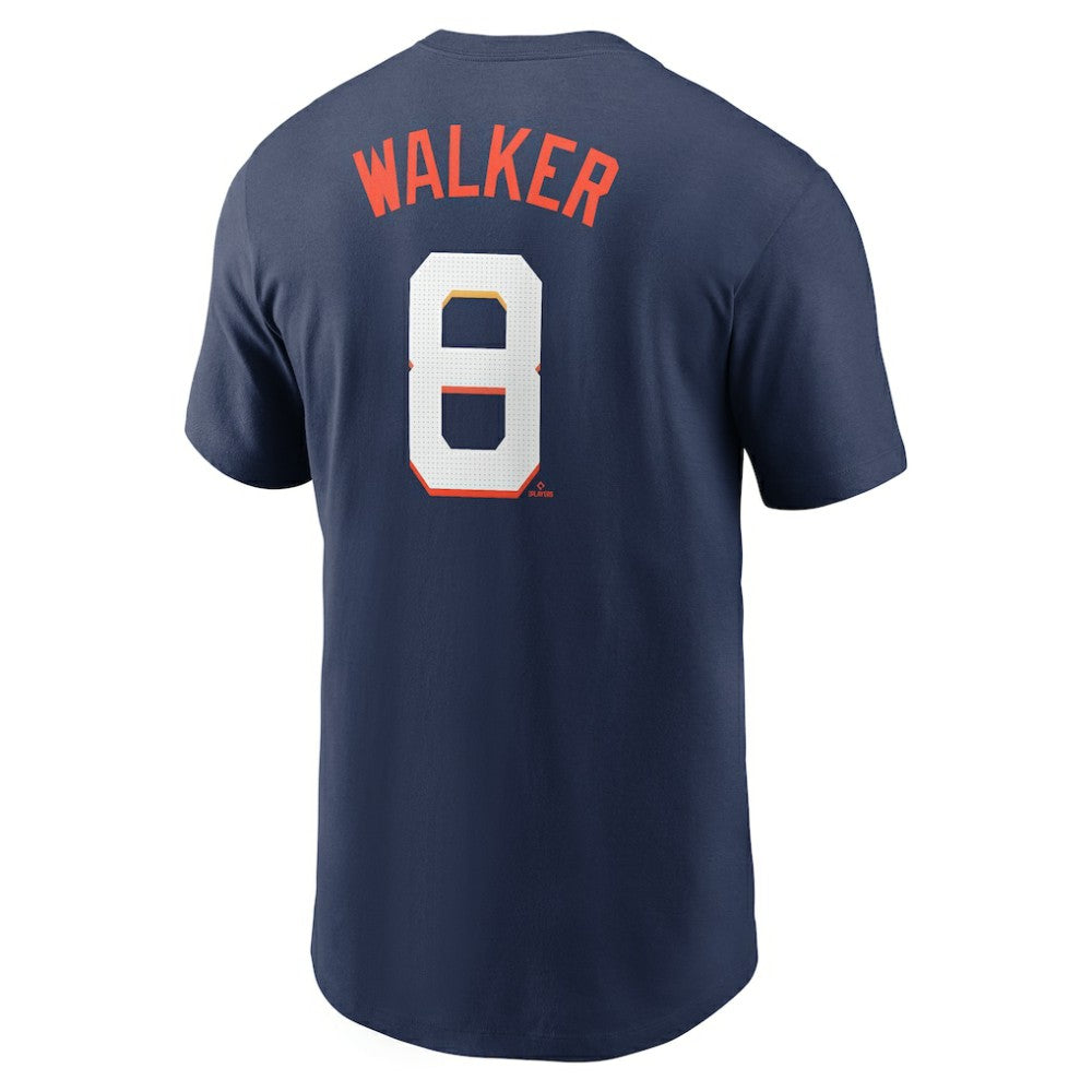 Christian Walker Houston Astros 2025 City Connect Fuse Name & Number T-Shirt Navy