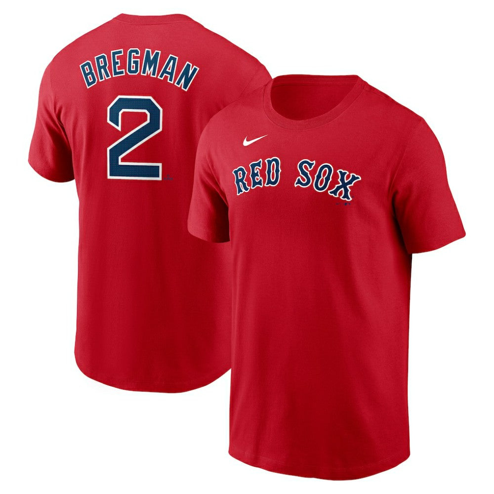 Alex Bregman Boston Red Sox Fuse Name & Number T-Shirt Red