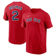 Alex Bregman Boston Red Sox Fuse Name & Number T-Shirt Red