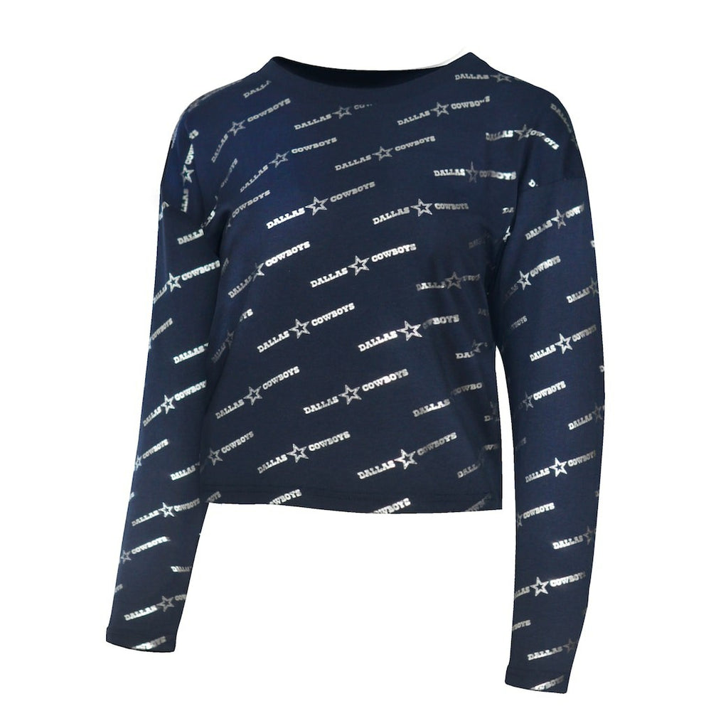 Dallas Cowboys Lauren James Foil Long Sleeve T-Shirt - Navy discount