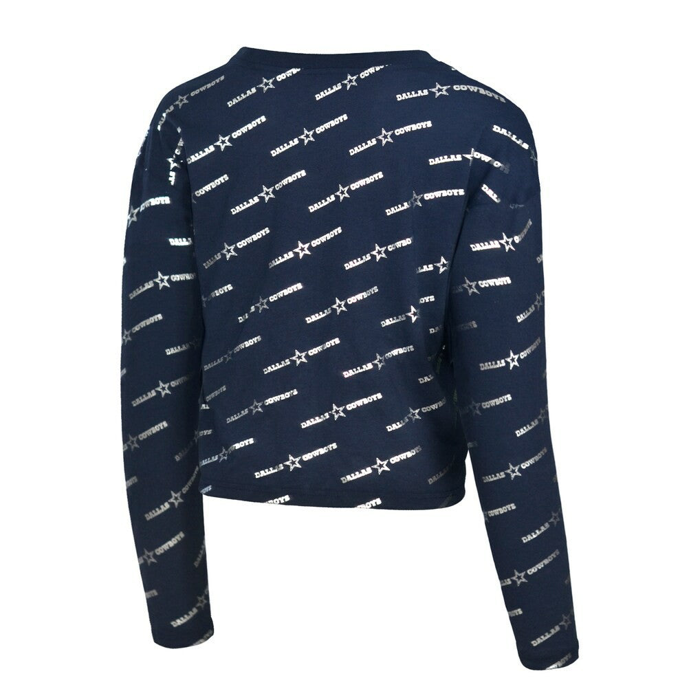 Dallas Cowboys Lauren James Foil Long Sleeve T-Shirt - Navy discount