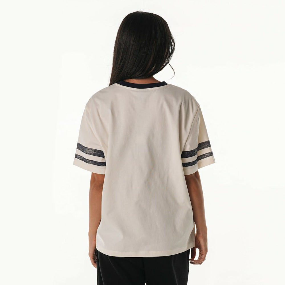 Dallas Cowboys The Wild Collective Women's Vintage Drop Shoulder Oversized Boyfriend T-Shirt - Cream cheap