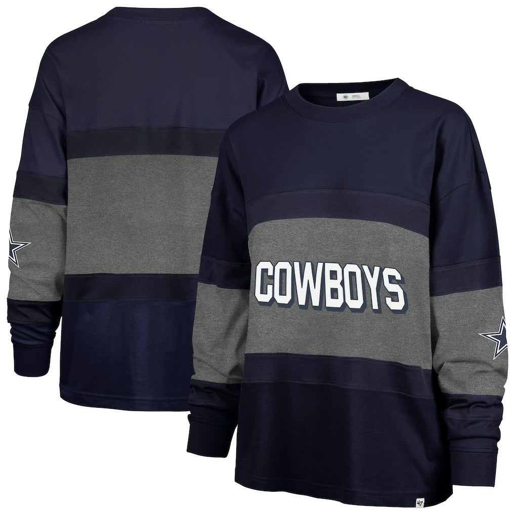 Dallas Cowboys '47 Women's Breezyway Archive Long Sleeve T-Shirt - Navy online