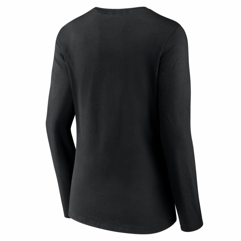 Chicago White Sox Women's Logo Long Sleeve V-Neck T-Shirt Black
