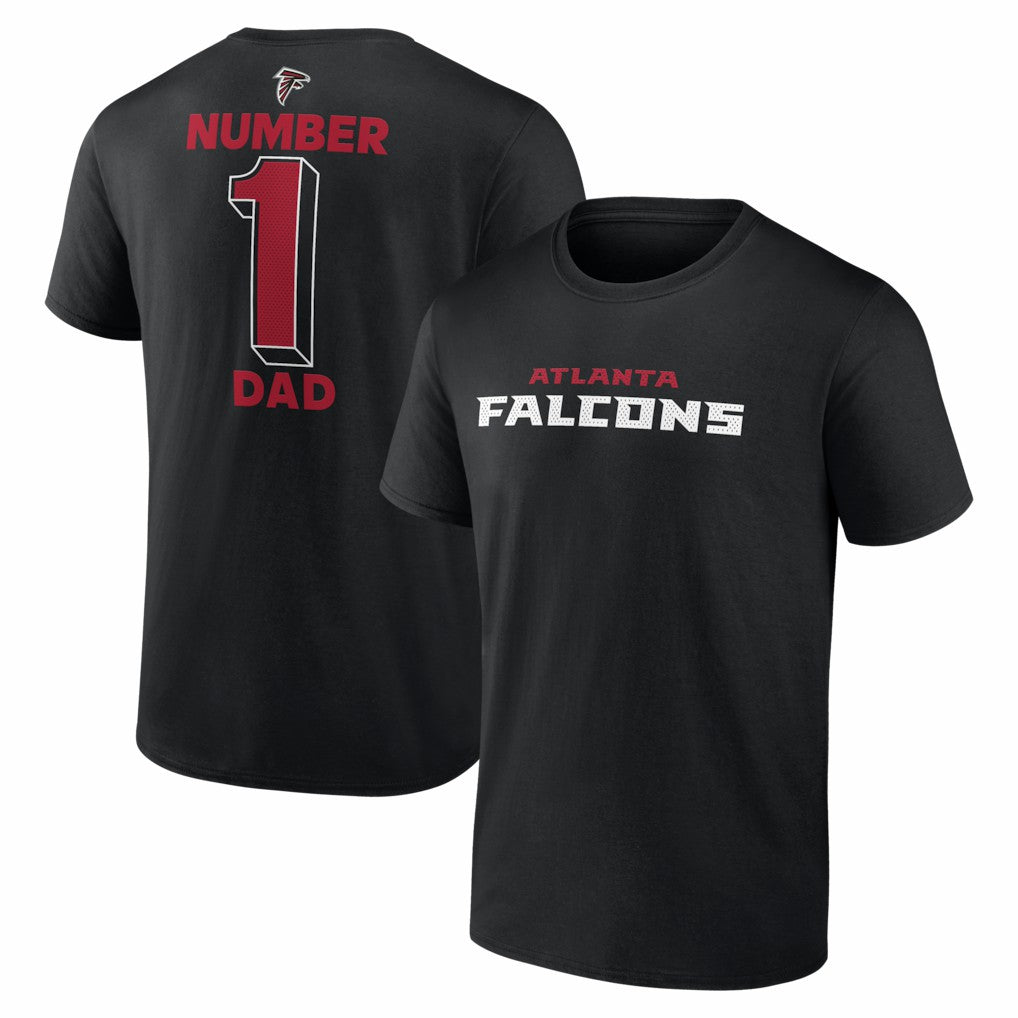 Atlanta Falcons #1 Dad Jersey T-Shirt - Black discount
