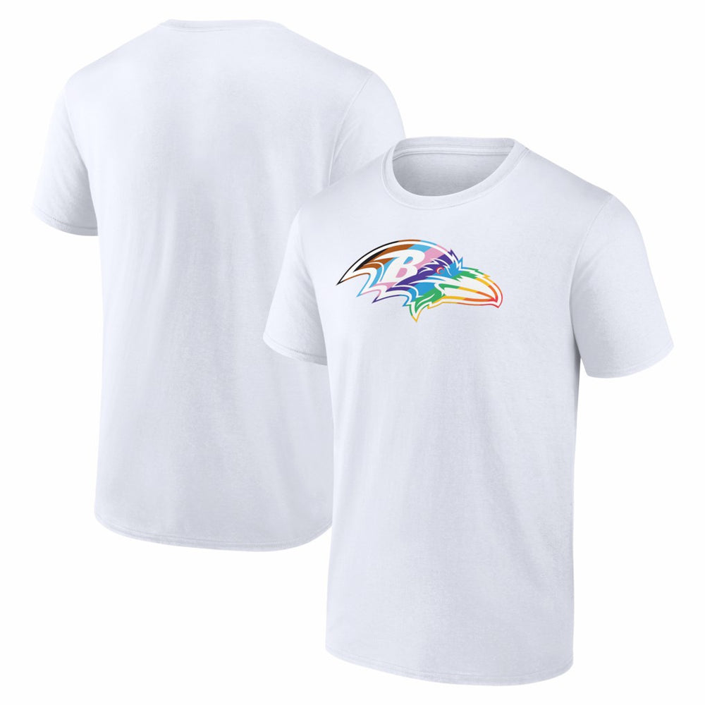 Baltimore Ravens Logo Pride T-Shirt - White online