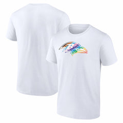 Baltimore Ravens Logo Pride T-Shirt - White online