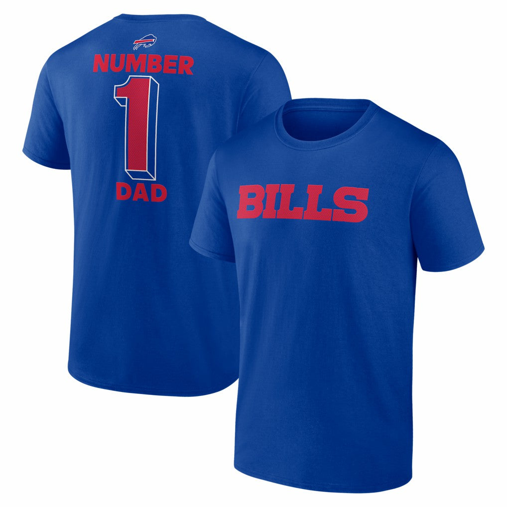 Buffalo Bills #1 Dad Jersey T-Shirt - Royal sale