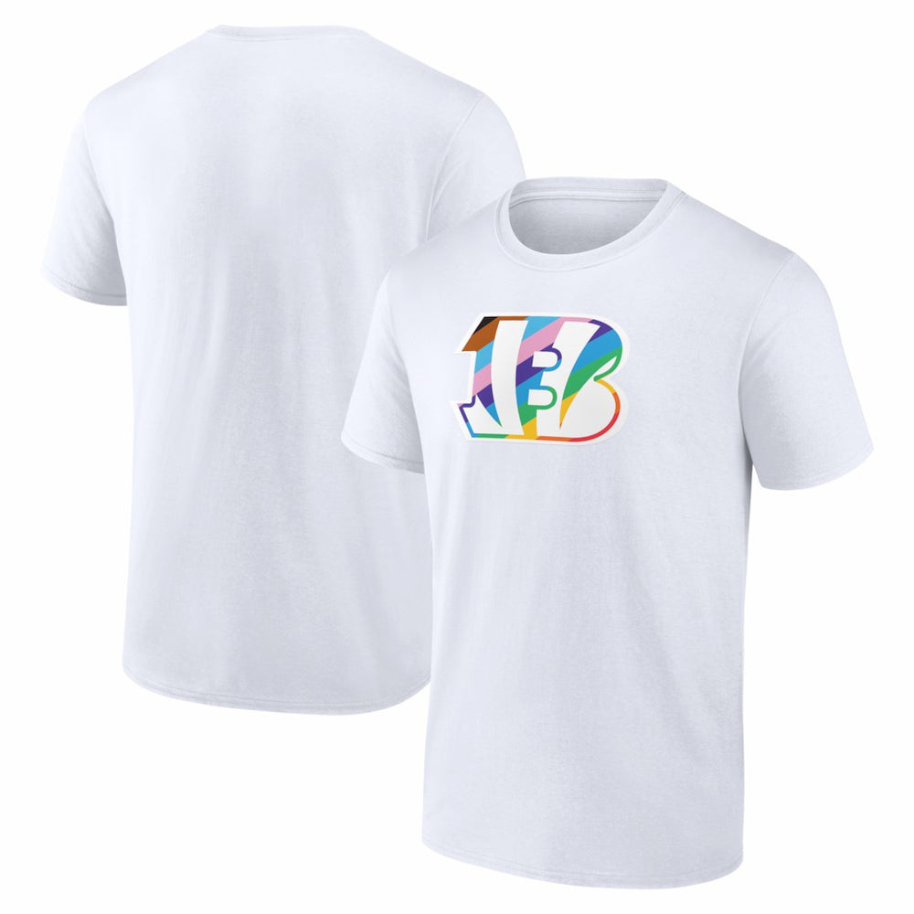 Cincinnati Bengals Logo Pride T-Shirt - White outlet