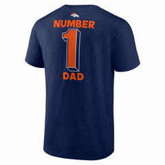 Denver Broncos #1 Dad Jersey T-Shirt - Navy on sale