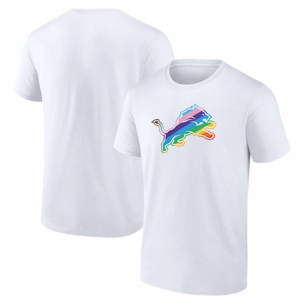 Detroit Lions Logo Pride T-Shirt - White sale
