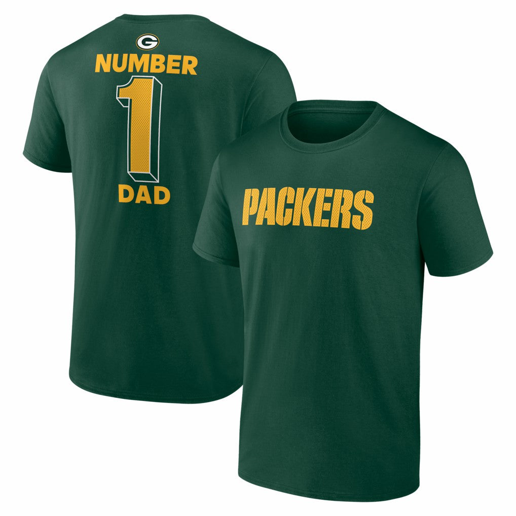Green Bay Packers #1 Dad Jersey T-Shirt - Green for sale