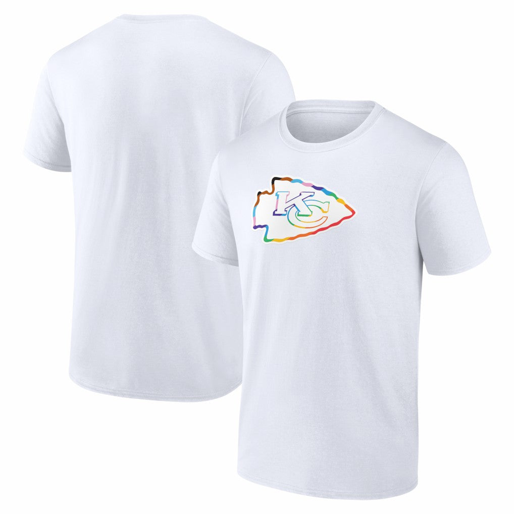 Kansas City Chiefs Logo Pride T-Shirt - White discount