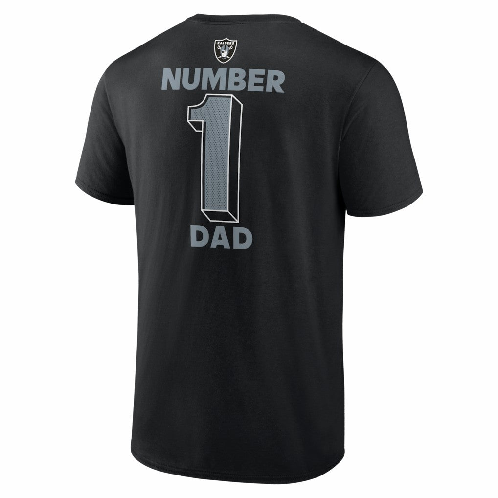 Las Vegas Raiders #1 Dad Jersey T-Shirt - Black cheap