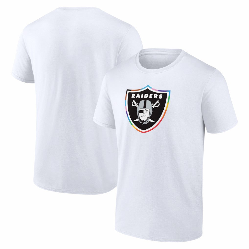 Las Vegas Raiders Logo Pride T-Shirt - White on sale