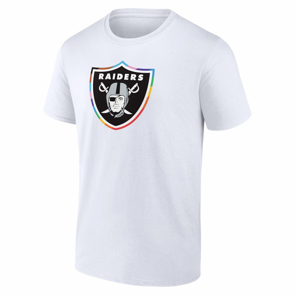 Las Vegas Raiders Logo Pride T-Shirt - White on sale