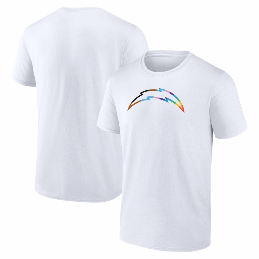 Los Angeles Chargers Logo Pride T-Shirt - White cheap
