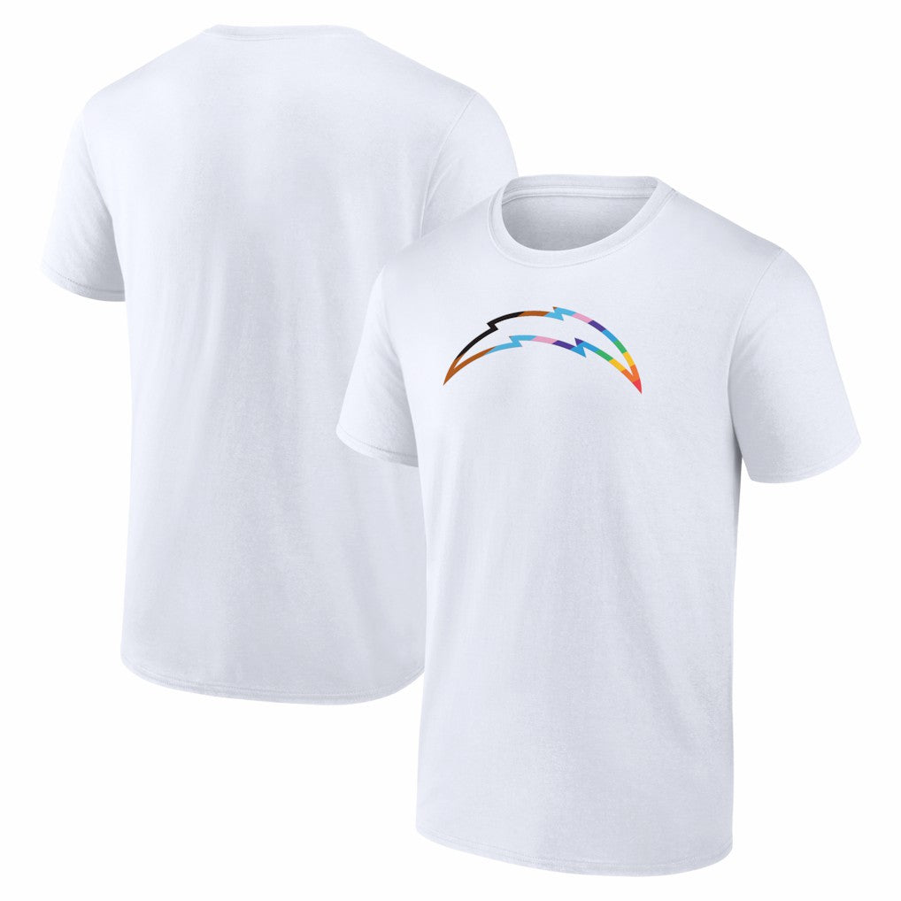 Los Angeles Chargers Logo Pride T-Shirt - White cheap