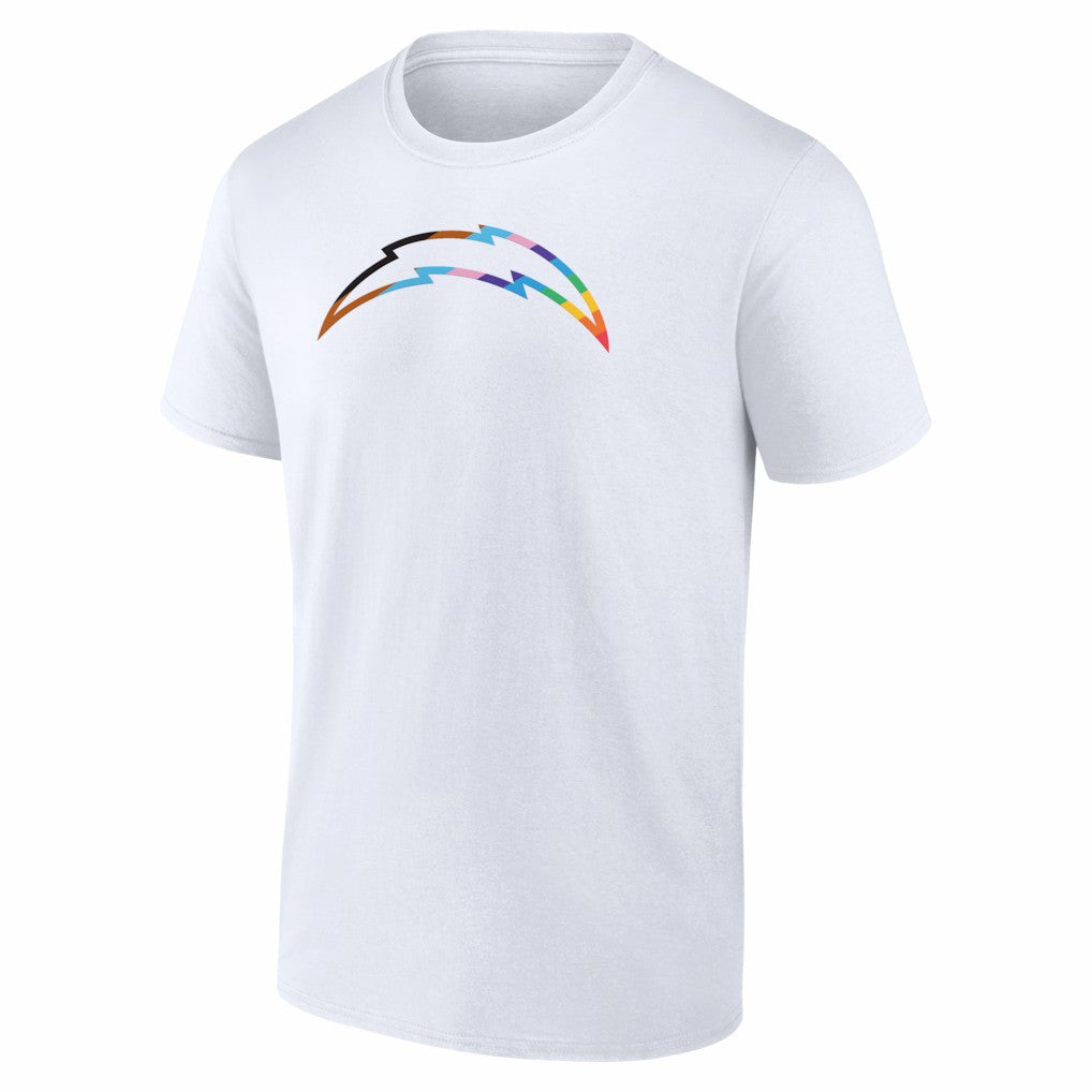 Los Angeles Chargers Logo Pride T-Shirt - White cheap