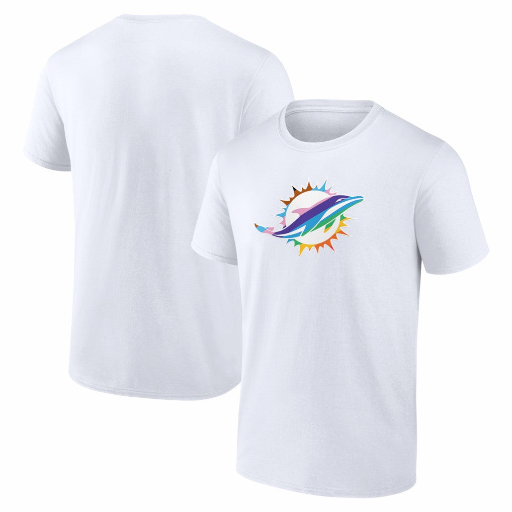 Miami Dolphins Logo Pride T-Shirt - White outlet